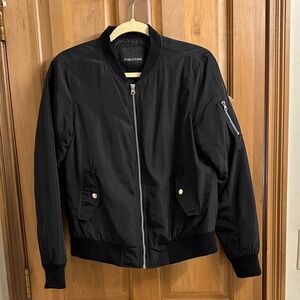 Maurices Classic Black Bomber Jacket
